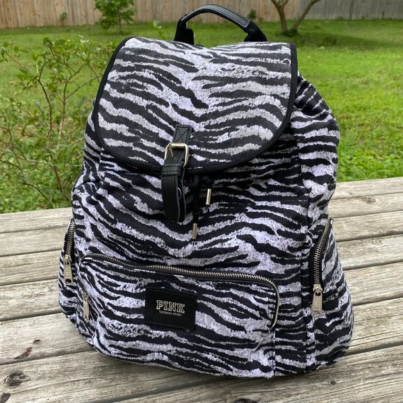 Victoria's Secret PINK Zebra Backpack *RARE* - Picture 2 of 16